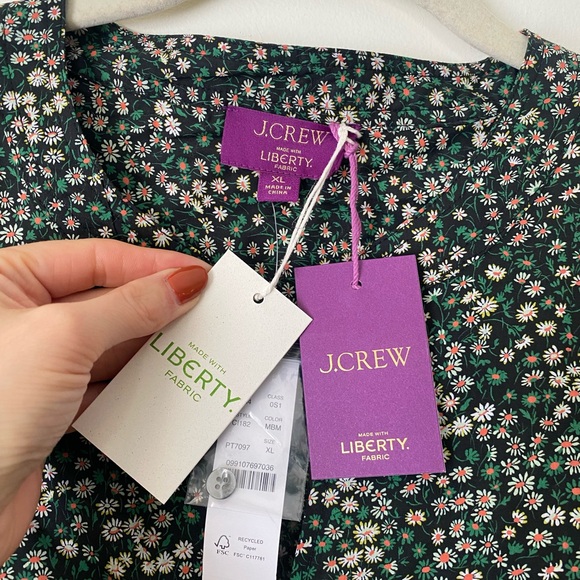 NWT! J.Crew Delilah Dress in Liberty Marguerite Fabric Size XL - Picture 5 of 12